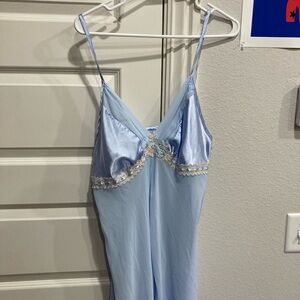 George Light Blue Satin Lingerie